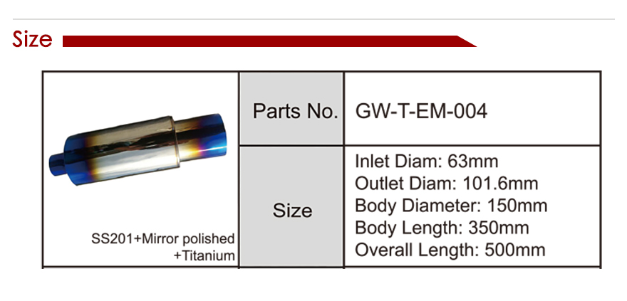 racing exhaust muffler exhaust muffler