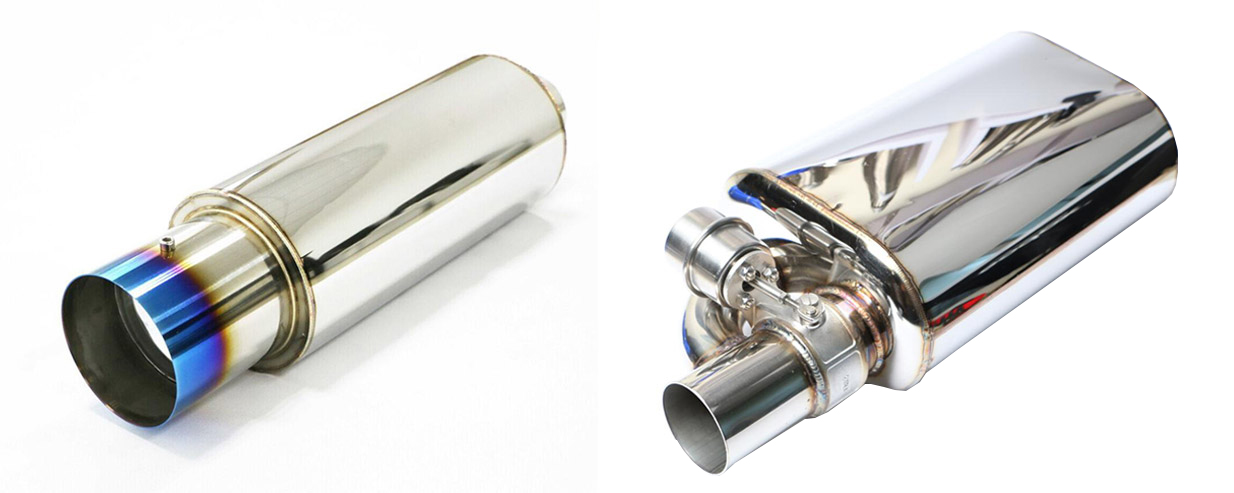 Titanium alloy exhaust muffler