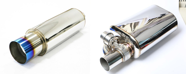 Titanium alloy exhaust muffler