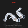 Performance turbo exhaust manifold and downpipe for Porsche Macan S Turbo 3.0T 3.6T models.