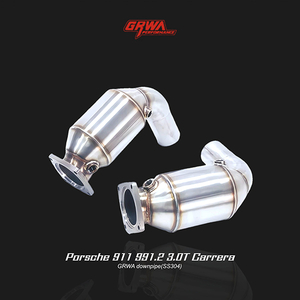 High-flow downpipe enhances turbo response and supports 991.2 exhaust and Porsche 911 exhaust system upgrades.