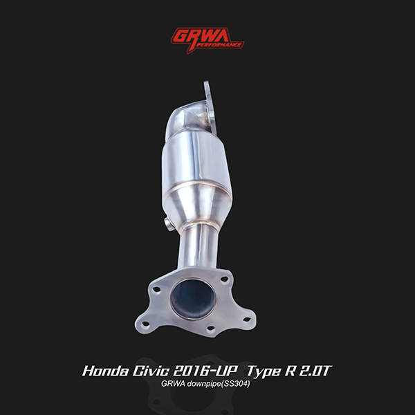 Performance downpipe for Honda Civic Type R 2.0T boosts throttle response and improves exhaust honda civic type r sound.