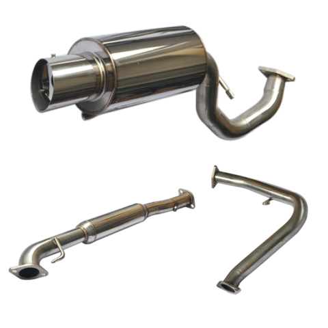 Cat Back 95-99 Mitsubishi Eclipse Stainless Steel 201 Mirror Polished Exhaust System