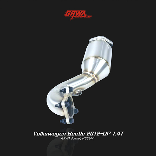 Durable stainless downpipe offering enhanced airflow and stronger boost for vw beetle exhaust system upgrades.