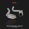 High-flow downpipe for Mercedes-Benz GLE63/GLE63S AMG 4.0T, enhancing GLE63 exhaust and performance.