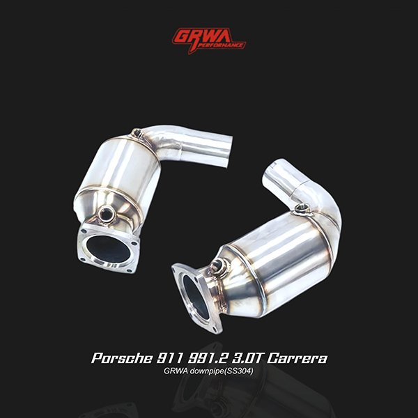 Precision 3.0T downpipe improves airflow for Porsche 911 turbo exhaust system and performance tuning.