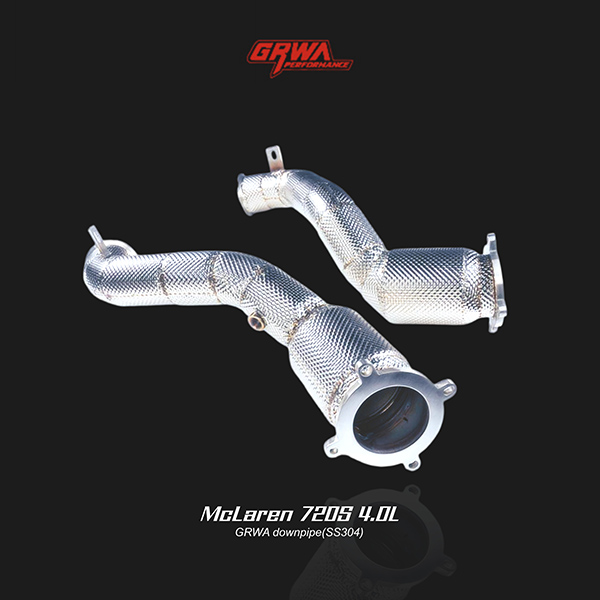 Precision-built McLaren 720S downpipe enhances turbo spool, power, and exhaust tone for 720S exhaust system.