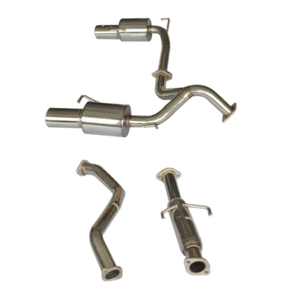 Cat Back Exhaust ~02-06 Hyundai Tiburton Dual Stainless Steel 201 Mirror Polished Exhaust System