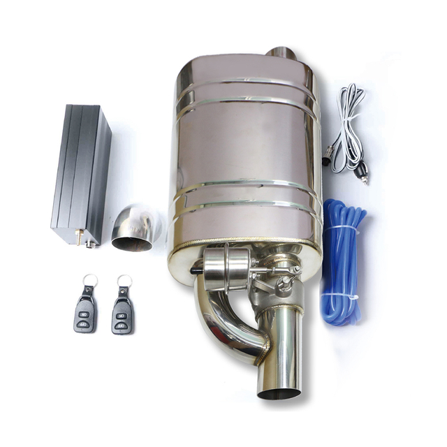 Universal Stainless Steel 304 Performance Remote Control Exhaust Muffler with Valve