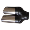 Universal Stainless Steel 201 Black Painted Single Wall Exhaust Tip