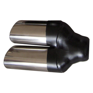 Universal Stainless Steel 201 Black Painted Single Wall Exhaust Tip
