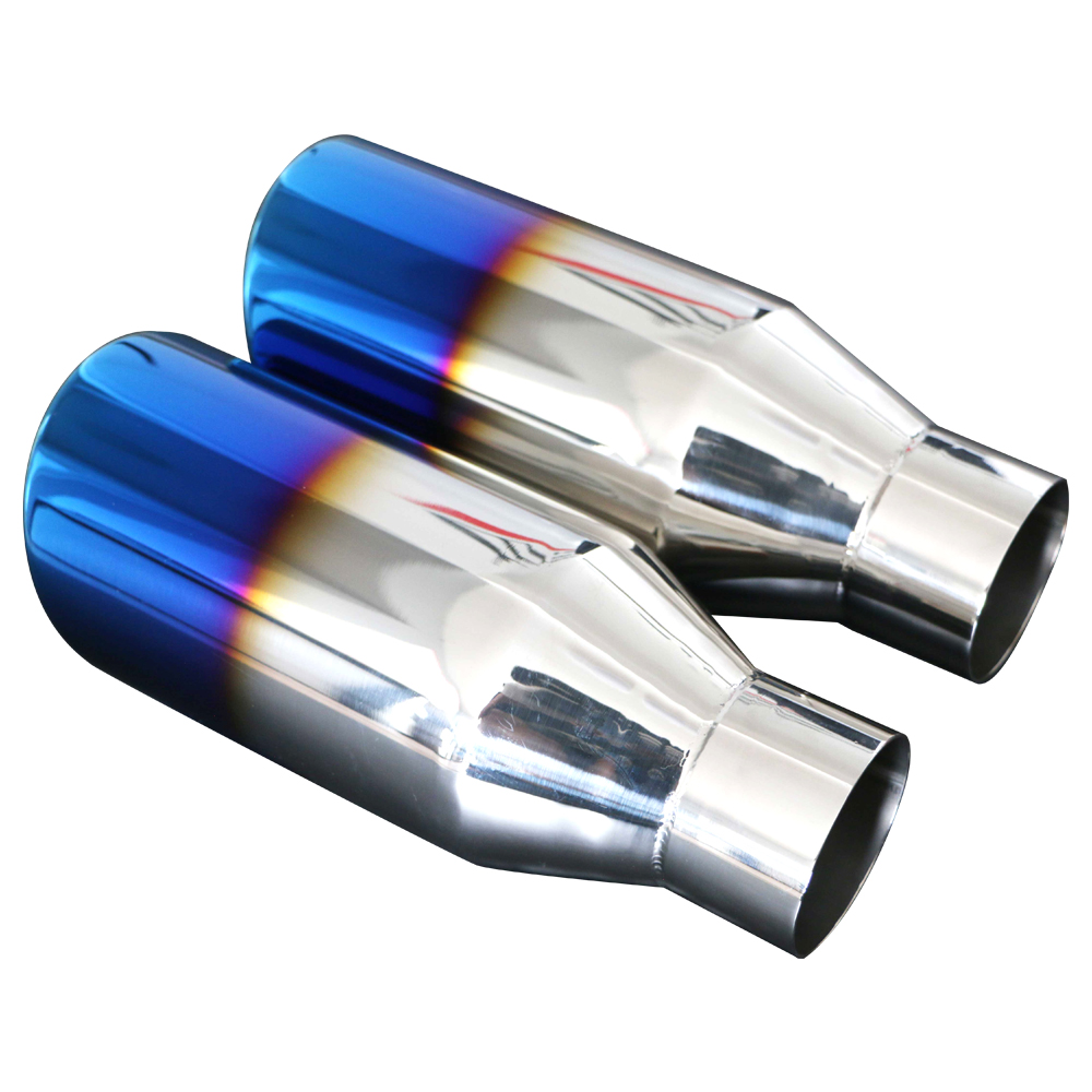 GRWA 2.5'' Universal Stainless Steel Titanium Exhaust Muffler Tip