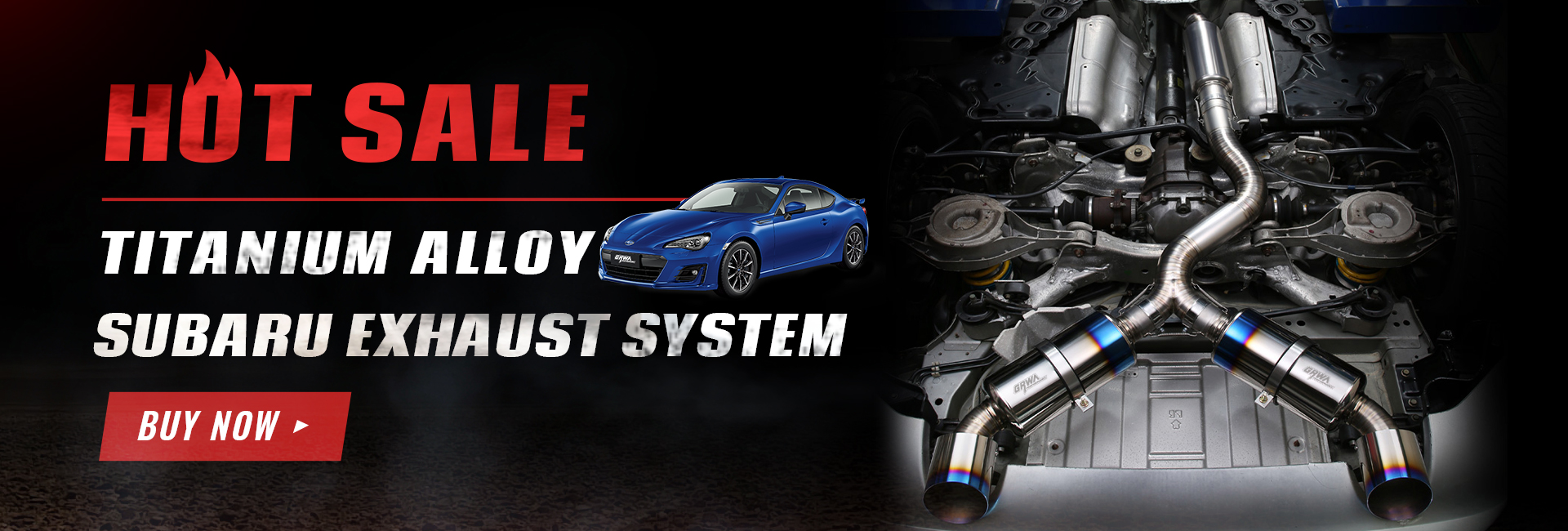 Titanium alloy Subaru exhaust system
