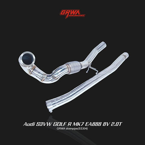 downpipe improving audi s3 exhaust and turbo efficiency, compatible with audi s3 downpipe and audi s3 8v downpipe upgrades.