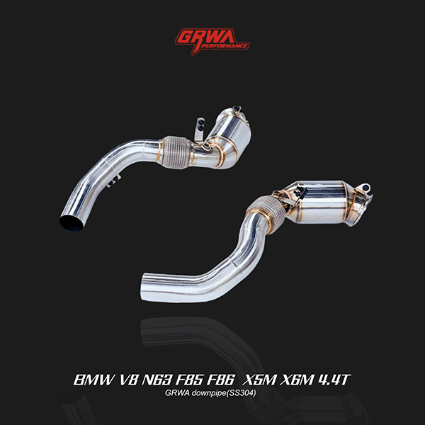 High-performance BMW F85 X5M N63 V8 4.4T downpipe improves turbo response and exhaust flow.