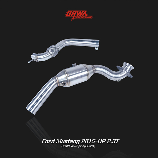 High-performance Ford Mustang downpipe improves turbo response and Mustang Ecoboost exhaust system.