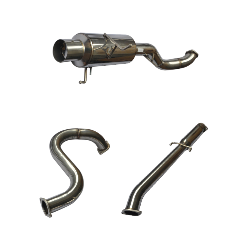 CatBack W/Black Silener NISSAN SENTRA 07-10 SE-R 2.5L Green Stainless Steel 201 Mirror Polished Exhaust System