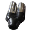 Universal Stainless Steel 201 Black Painted Single Wall Exhaust Tip