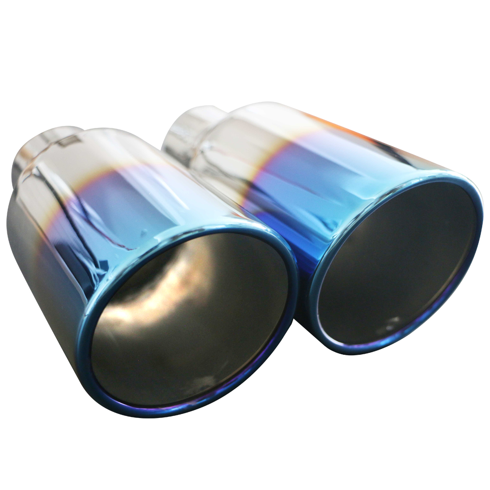 GRWA 2.5'' Universal Stainless Steel Titanium Exhaust Muffler Tip