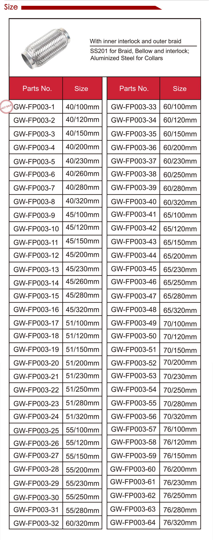 flexible exhaust pipe