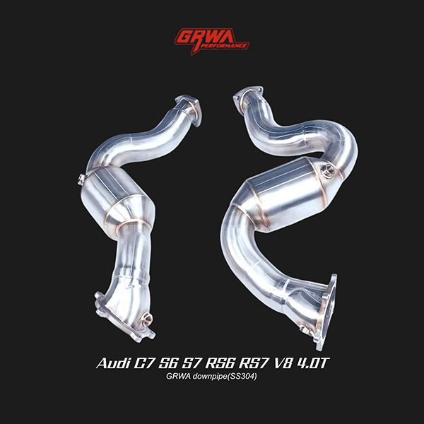  downpipe enhancing audi s7 exhaust and audi rs6 sport exhaust performance, improving turbo spool and exhaust flow.