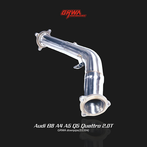 downpipe enhancing audi a4 exhaust and turbo efficiency, compatible with audi a4 b8 downpipe and audi a5 downpipe upgrades.