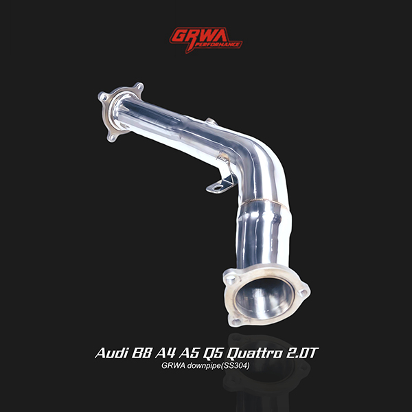  downpipe enhancing audi a4 exhaust and turbo efficiency, compatible with audi a4 b8 downpipe and audi a5 downpipe upgrades.