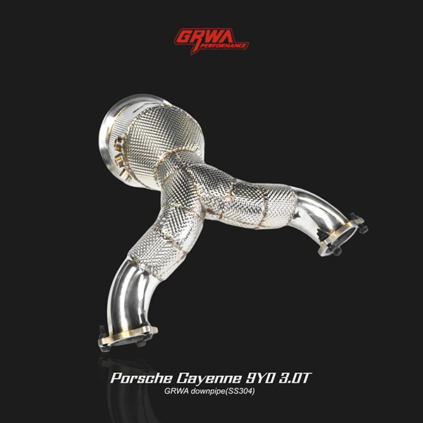 Designed for Porsche Cayenne exhaust upgrade, this 9Y0 downpipe boosts acceleration and exhaust flow efficiency.
