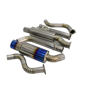 4.5"BURNT TIP MUFFLER RACING HI-POWER CATBACK EXHAUST FOR 09-14 370Z Z34 VQ37VHR Titanium Alloy Exhaust System