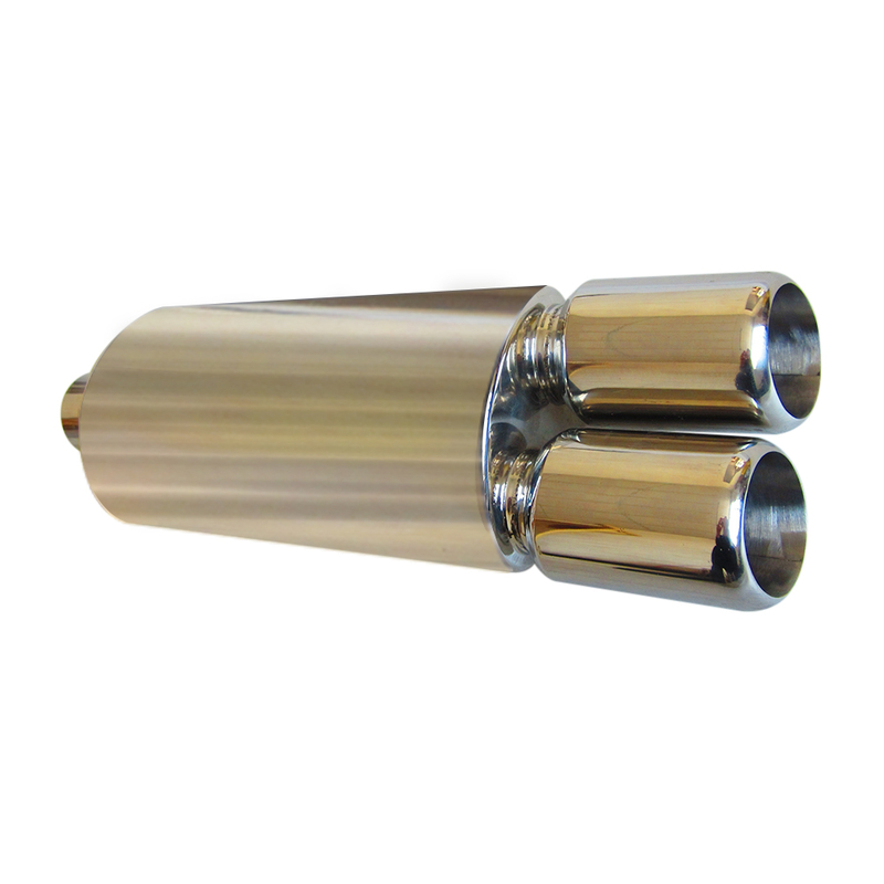 Dual Universal Stainless Steel 201 Car Exhaust Muffler