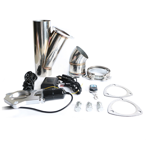 One Set Ofelectric Valve with Y Pipe Electric Valve Stainless Steel 304 Exhaust Valves 