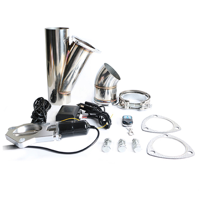 One Set Ofelectric Valve with Y Pipe Electric Valve Stainless Steel 304 Exhaust Valves 