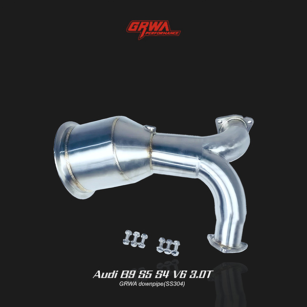 downpipe increasing flow and supporting performance exhaust modifications across Audi B9 S4 and S5 platforms.