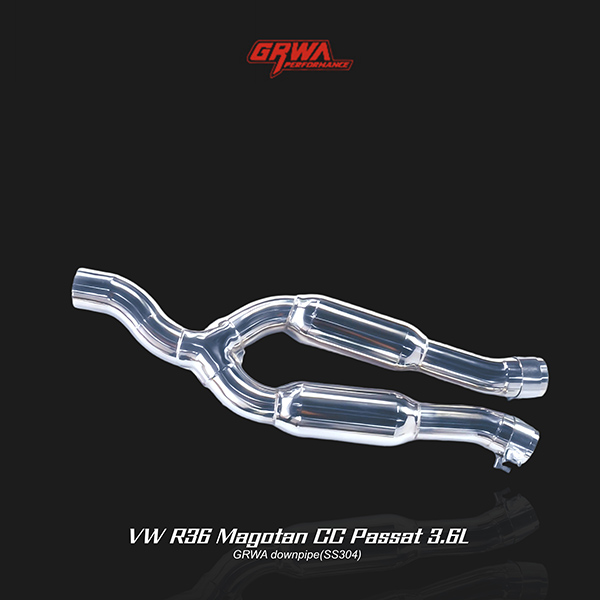 High-performance downpipe for VW CC, Magotan, and Passat 3.6L, improving turbo efficiency and overall exhaust performance.
