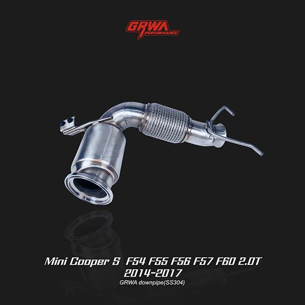 Mini Cooper S F54 downpipe boosts power, reduces backpressure and enhances exhaust tone for Mini Cooper S models.