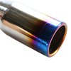GRWA 2.5'' Universal Stainless Steel Titanium Exhaust Tip For Car