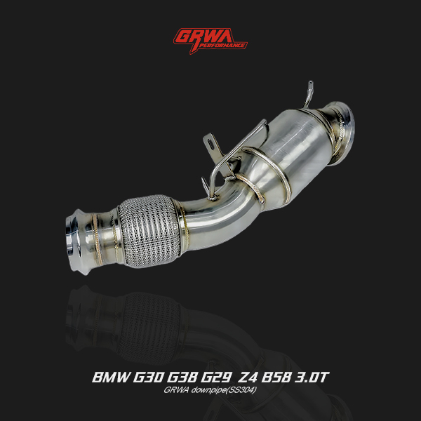 High-quality BMW B58 G30 downpipe improves exhaust flow, turbo response, and BMW performance exhaust sound.