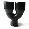 Stainless Steel 409 Black Painted Single Wall Exhaust Tip