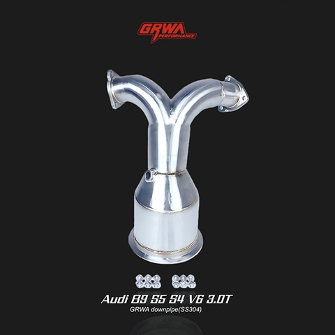  downpipe designed to increase airflow and boost performance for Audi S5 exhaust and Audi S4 B9 tuning applications.