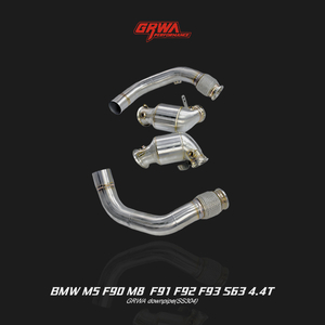 Stainless steel BMW M8 exhaust system improves airflow, turbo efficiency, and performance with precision fitment.