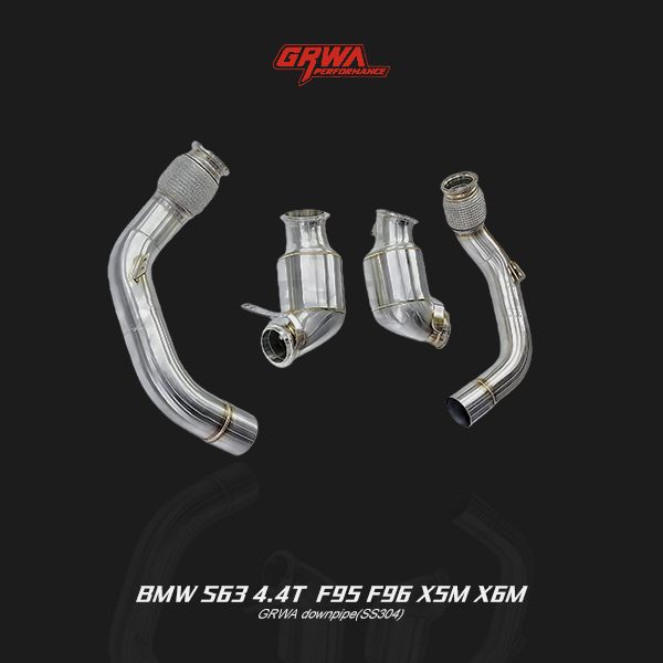 Precision-engineered BMW S63 downpipe for 2025 BMW X5M and X6M improves exhaust flow and power delivery.