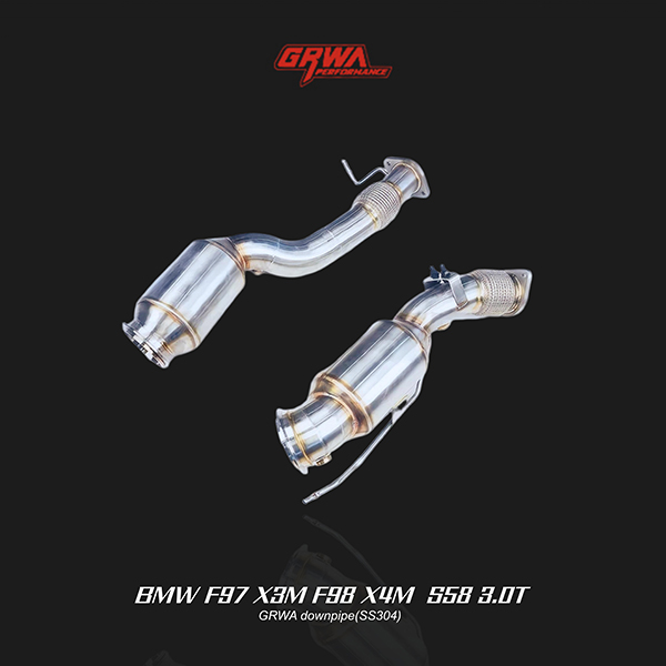  Precision-built BMW F98 X4M S58 3.0T downpipe enhances turbo spool and exhaust tone for X4M.