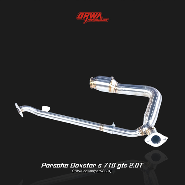 Precision 2.0T downpipe enhances turbo response for 718 exhaust and Porsche Boxster exhaust system upgrades.