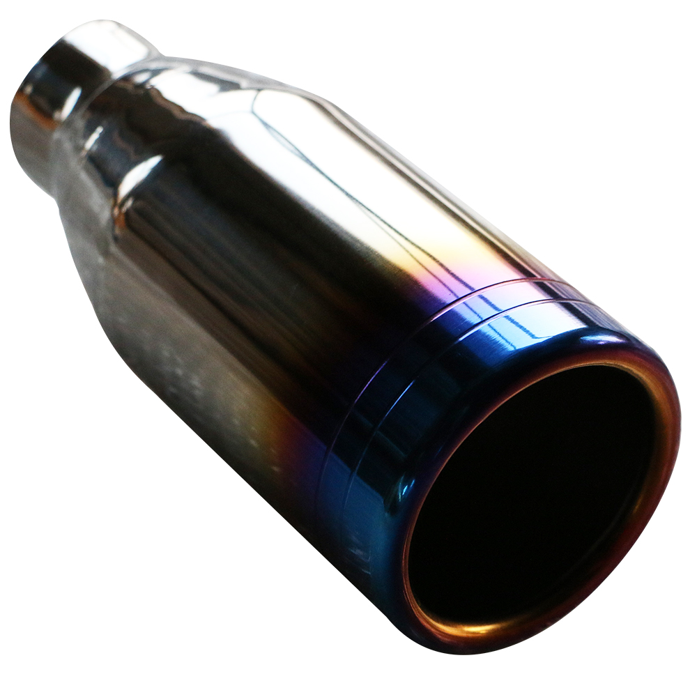 GRWA 2.5'' Universal Stainless Steel Titanium Exhaust Tip For Car