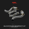 Premium AMG GLC63S exhaust system downpipe for Mercedes W205 4.0T, improving flow, sound, and performance.