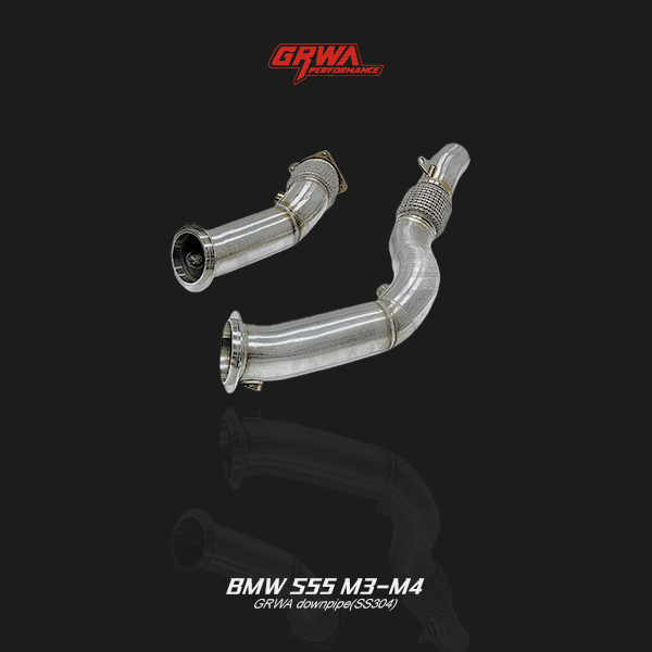 Premium stainless steel BMW M3 and M4 S55 downpipes enhance exhaust flow and reduce turbo lag for maximum performance.