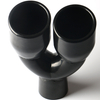 Stainless Steel 409 Black Painted Single Wall Exhaust Tip