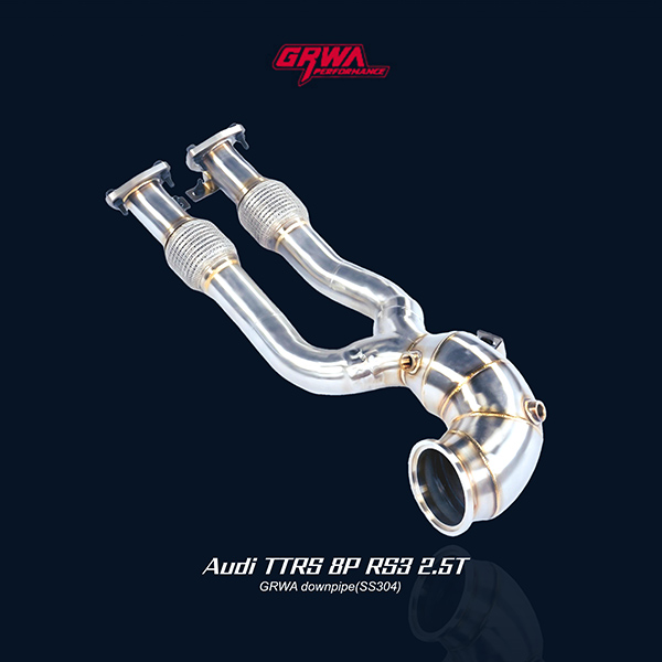 audi rs3 downpipe engineered for stronger turbo response and optimized audi rs3 exhaust system performance on 2.5T engines.