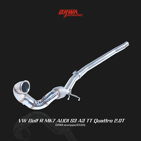downpipe designed for VW Golf R MK7 delivering improved turbo response and smoother airflow for performance applications.