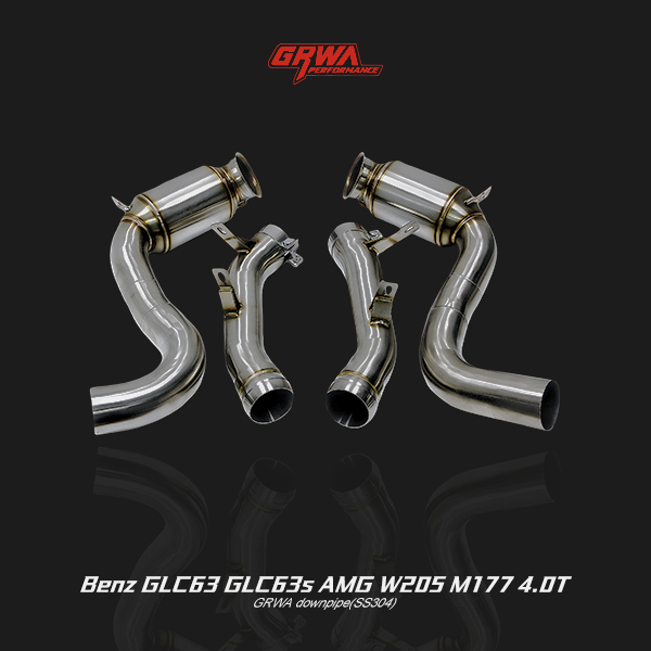 Performance downpipe for GLC63S AMG, enhancing turbo efficiency and overall GLC exhaust system.